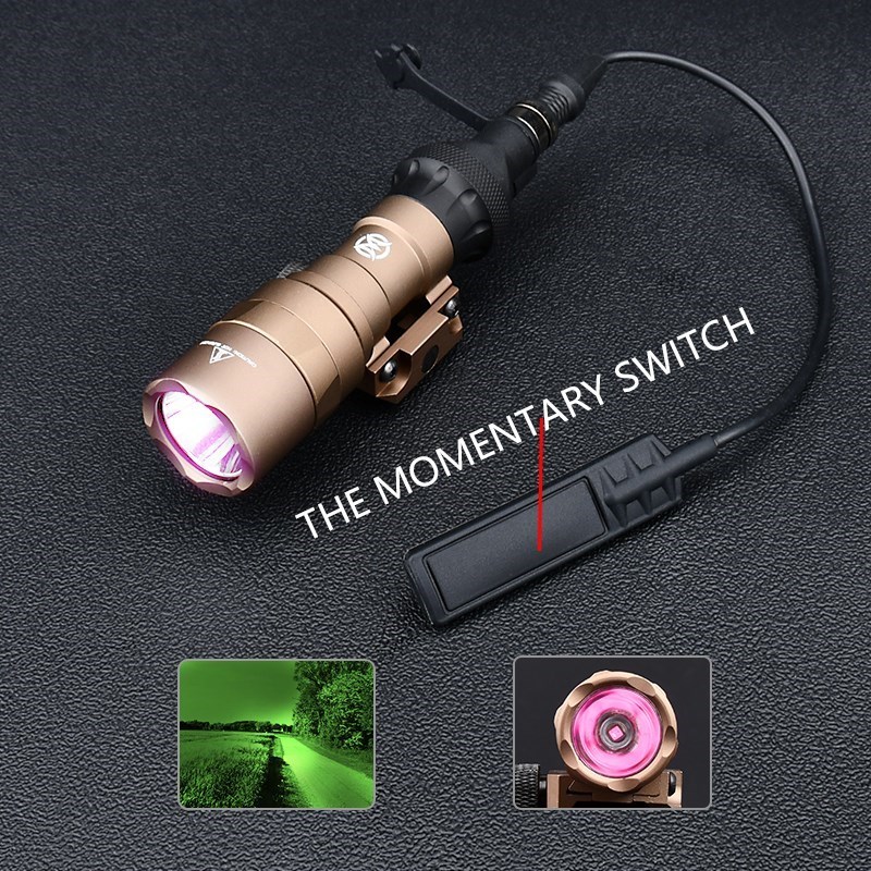 WADSN Airsoft Tactical M300 M300B IR Illuminator Scout Light Hunting Weapon Flashlight With XM07 Dual Function Tail Switch Cap