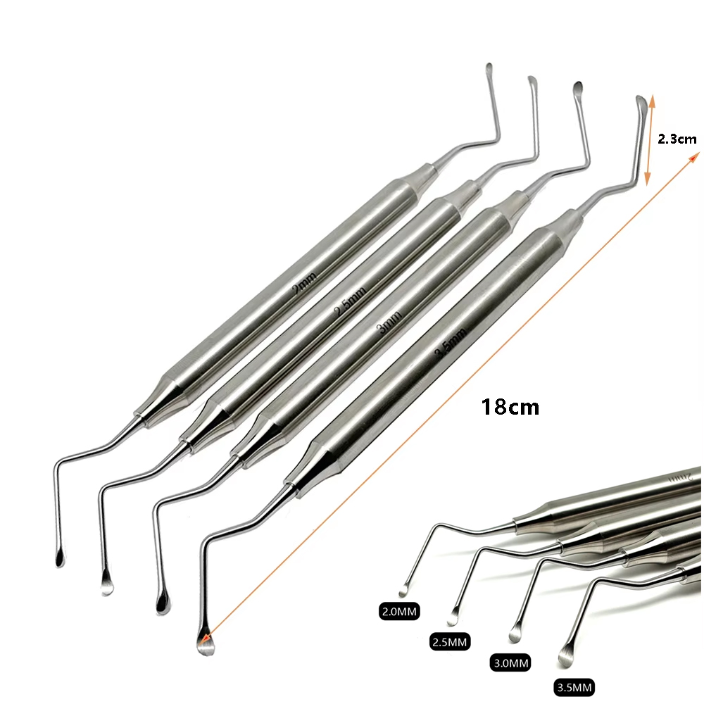 Dental Gracey Curette - Stainless Steel Perio Bone Curettes with Ergonomic Handle for Precision Work