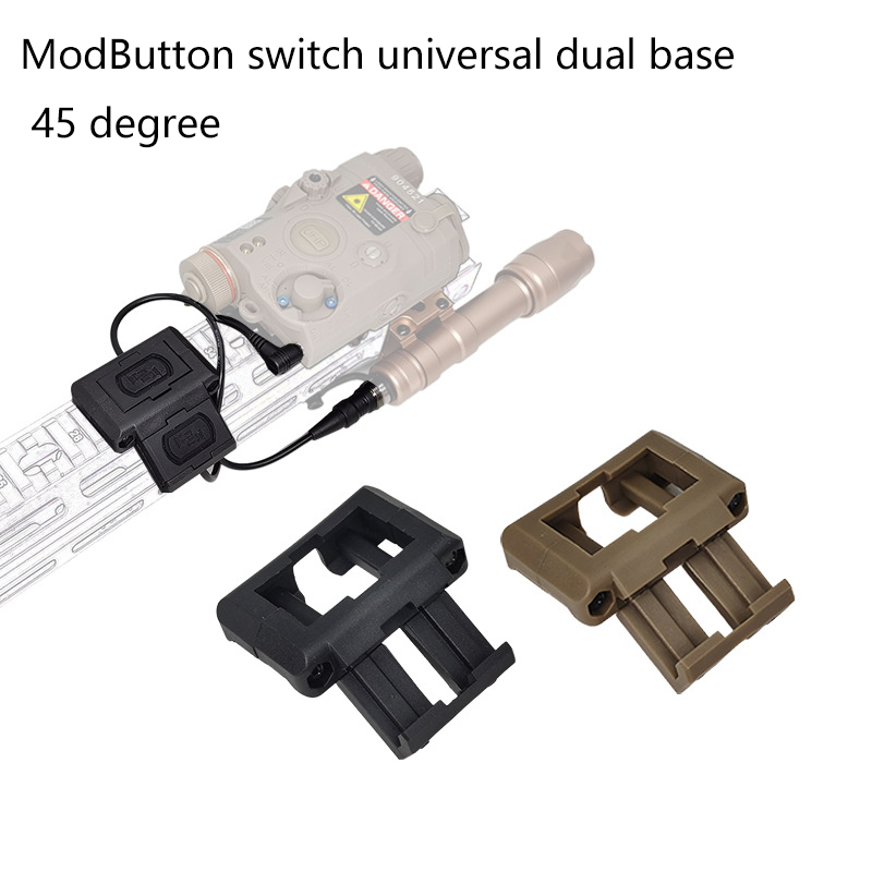 Tactical ModButton Switch Mount Remote Control Button 45 Degree Dual Base Fit 20mm
