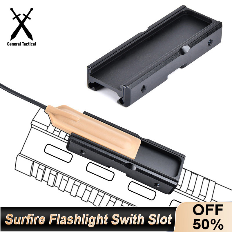 Tactical Remote Switch Mounting Slot Accessories Fit 20mm Rail M-LOK Keymod CNC Pocket Panel Airsoft PEQ DBAL NGAL Laser Base