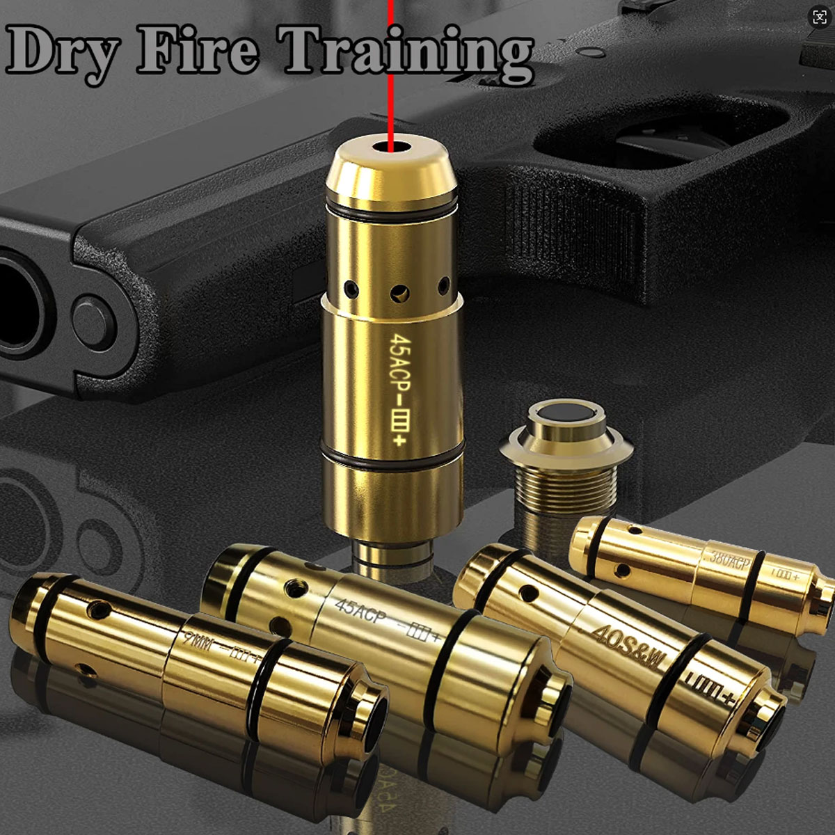 Tactical Training Laser G-Sight Bullet 7.62x39 9mm 9x19mm .38super .40 cal 44mag Dry Fire Magazine Snap Cap .223rem Bore Sight