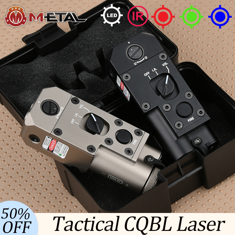 Wadsn CQBL Metal  IR Aiming Red Dot Green Blue Indicator LA5C Softair Hunting LED White Scout Light M300 M600 Flashlight