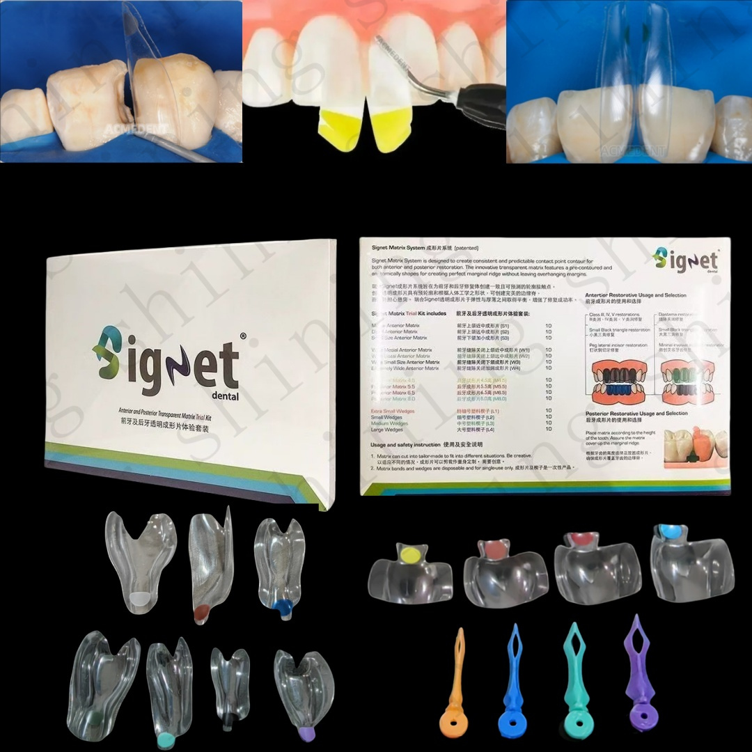 Dental Transparent Clear Matrix Anterior Posterior Restorative BT Bow Maxillary Matrices Contoured Fit BioClear Black Triangle