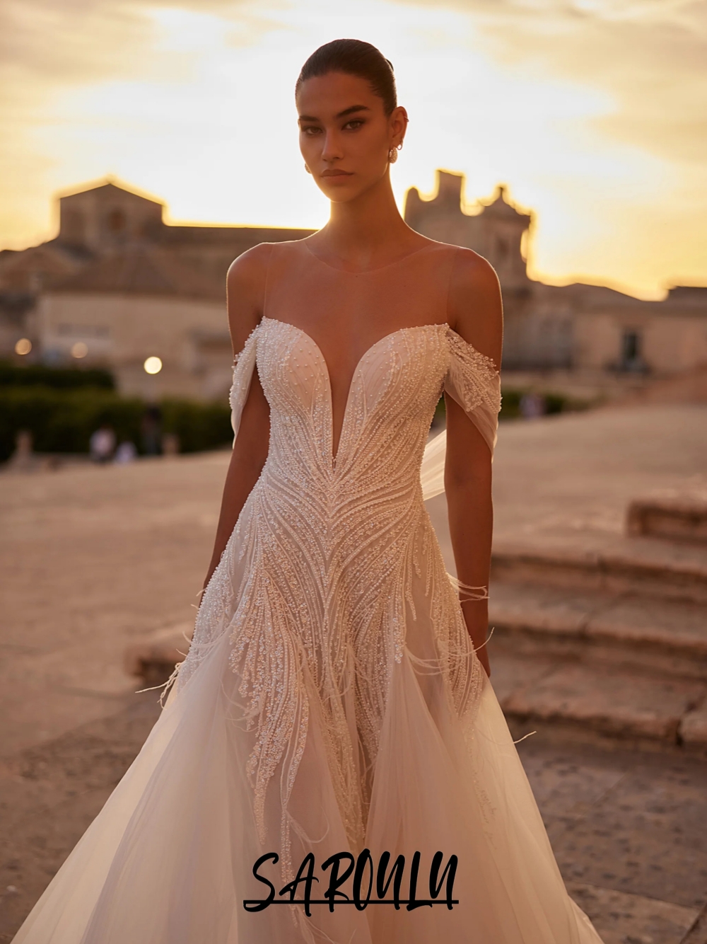 Princess O Neck Sheer 2026 Graceful Wedding Dress Sparkly A Line Customized Delicate Bridal Gown For Women Buttons Back