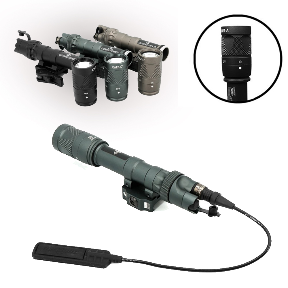 Tactical SF M622V Visible Infrared LED Flashlight With DS07 Switch  Rifle Hunting Gun LED Lamp Airsoft Powerful Flashlight