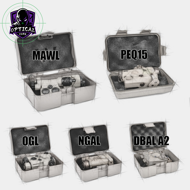 WADSN PEQ15 NGAL OGL MAWL DBAL-A2 Laser RED GREEN BLUE Nylon Plastic White LED Flashlight Lightting Light PEQ Box For Toy Mount