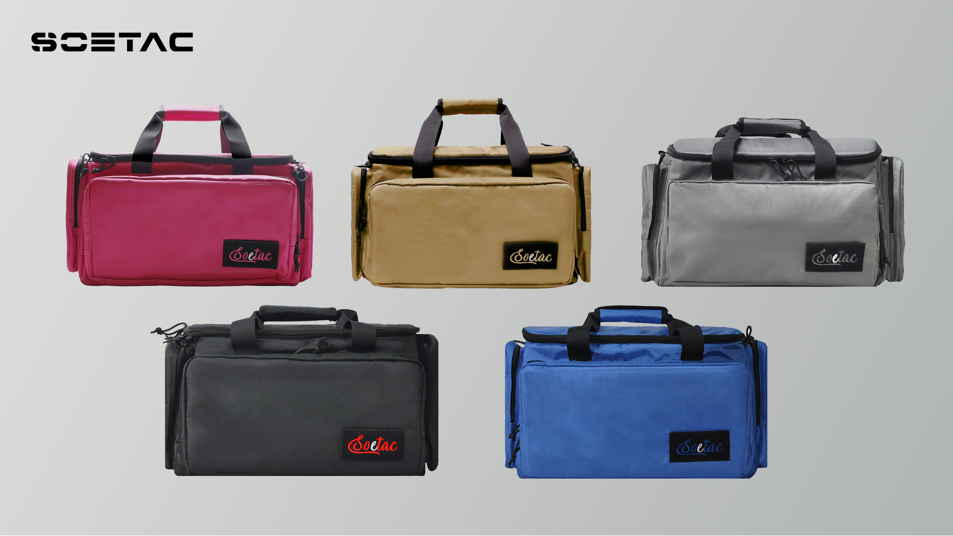 SOETAC IPSC Sports Handbag Men IDPA Full-open Equipment Handbag Multi-function Single Shoulder Bags Portable Dual-use Case