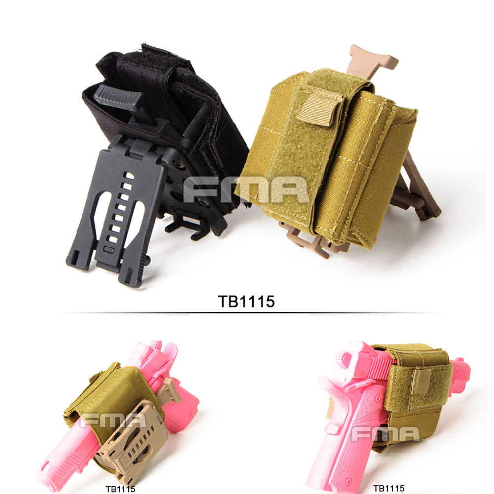 FMA Universal Holster Tactical Equipment Pistol Holder Handgun Weapon Gun Bag Molle System For Belt Vest Gun Case Hunting Gear