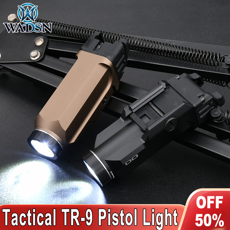 WADSN TR-9 X Strong Tactical Flashlight 1000Lumens TR-7 Strobe Hunting Airsoft Weapon Light Dual Function Switch For GLOCK 17 19