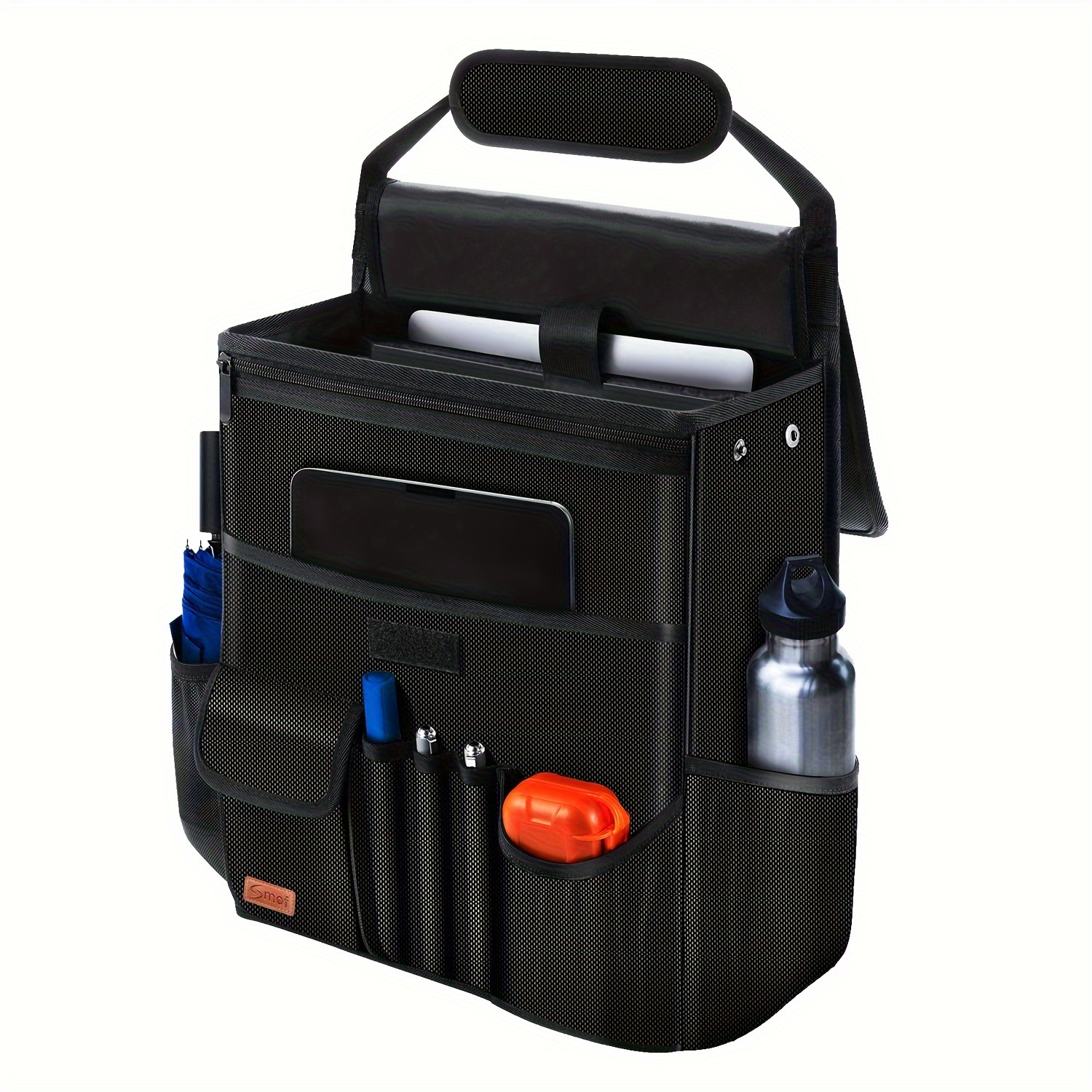 Car Front Seat Storage Bag Multi-Pocket Car Seat Storage Bag Documents Travel Accessories Separately For Office/Truck Hanging