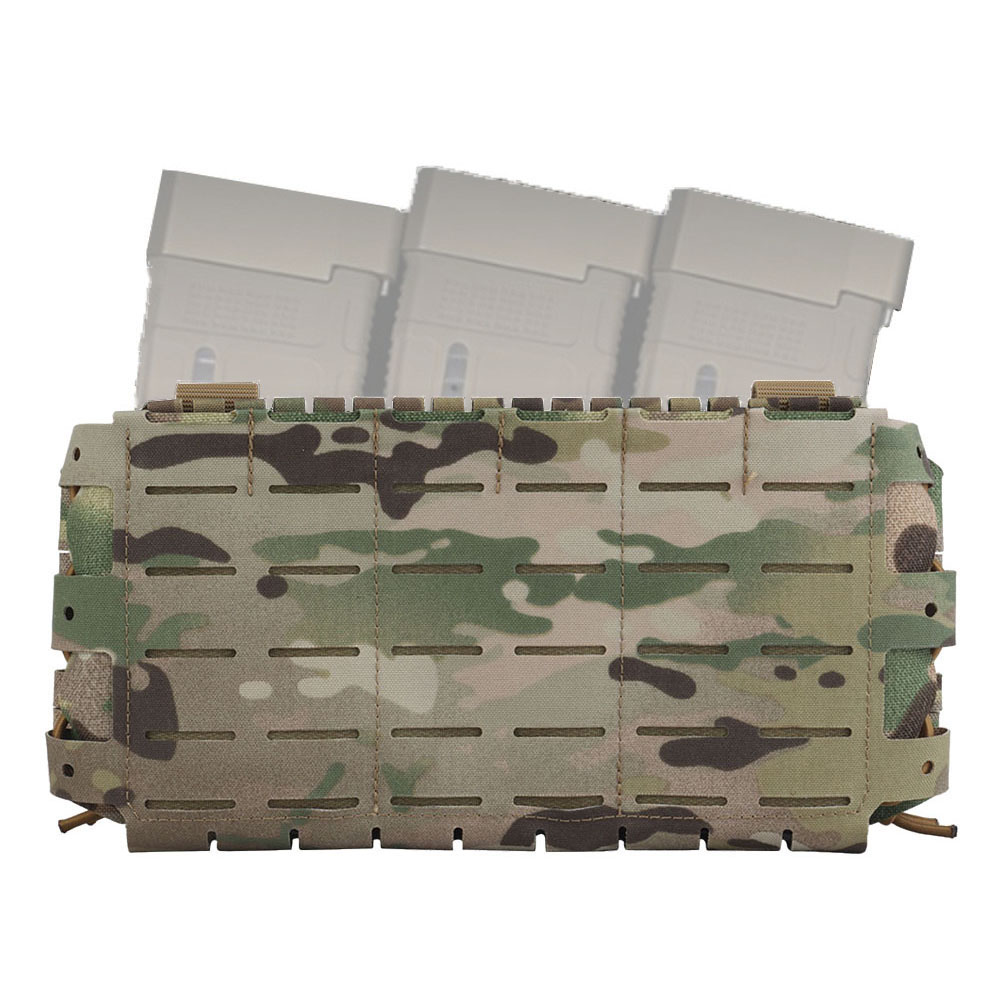 Tactical Triple Magazine Pouch Multi-purpose Hunting Vest Chest Rig Front Panel Quick Release Molle AR M4 Airsoft Mag Bag Gear