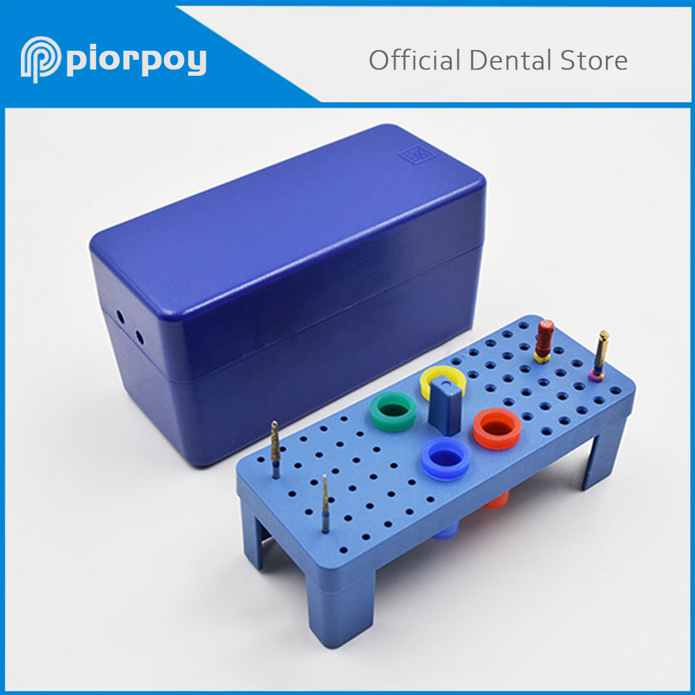 PIORPOY 72 Holes Dental Endo Files Holder Dentistry Burs Organizers Gutta Percha Points Disinfection Box Dentistry Sterilizer