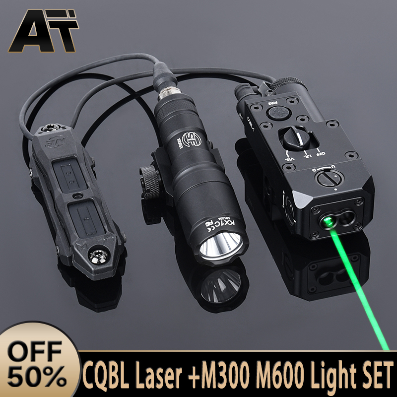 All Metal CQBL-1 IR Red Green Blue Indicator Surefir M300 M600 SF Flashlight White LED Hunting Airsoft Scout Light Fit 20mm Rail