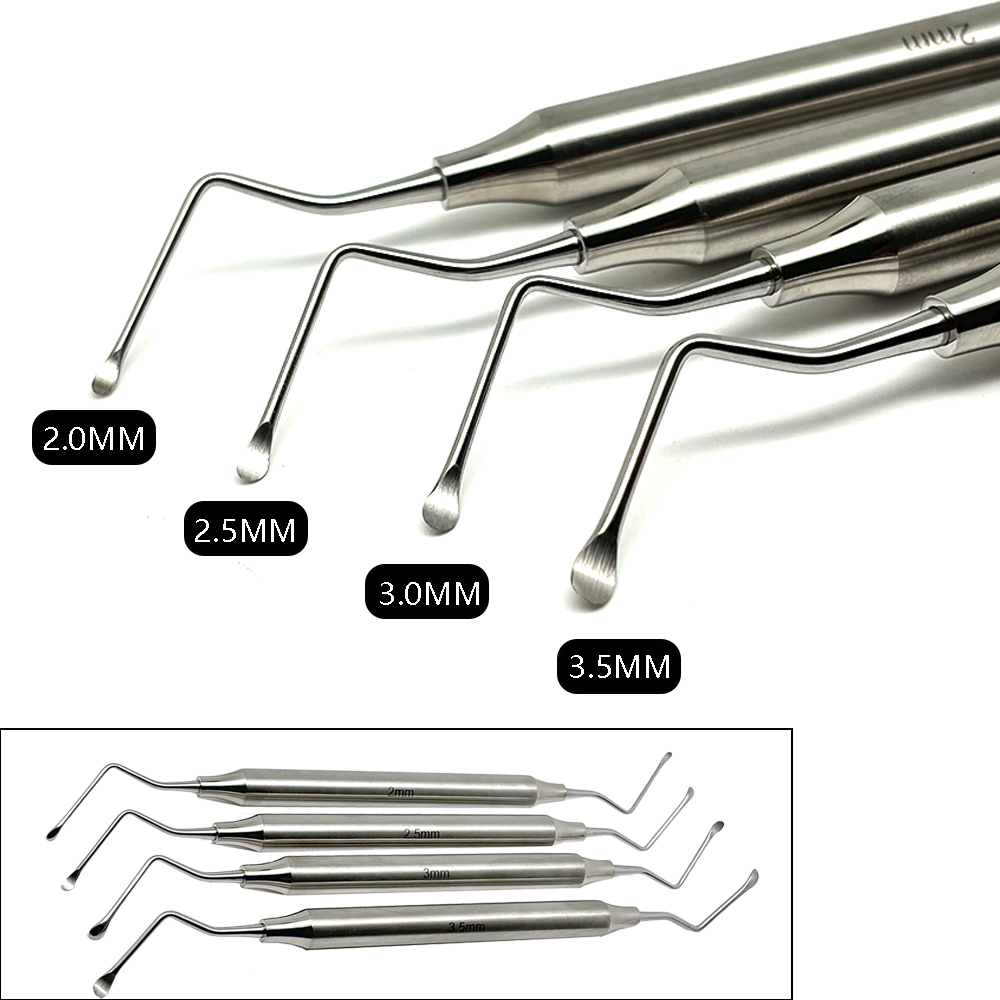 Dental Curette Set Gracey Perio Bone Curette High Quality Stainless Steel Dental Scaler Tools