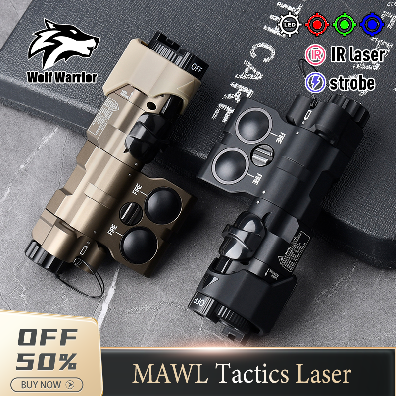 Tactical CNC MAWL-C1 IR Visible LED Aiming Bule Laser PLH-V2 Airsoft Rifle Surefir M300 M300C Scout Light M600 Flashlight