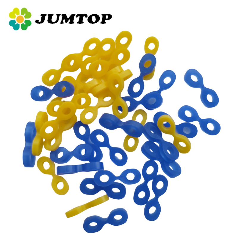 JUMTOP 40Pcs Dental Wedge Matrix Matrices Tooth Seperator Elastic Rubber Fixing Wedges Sectional Contoured Matrices Gaskets