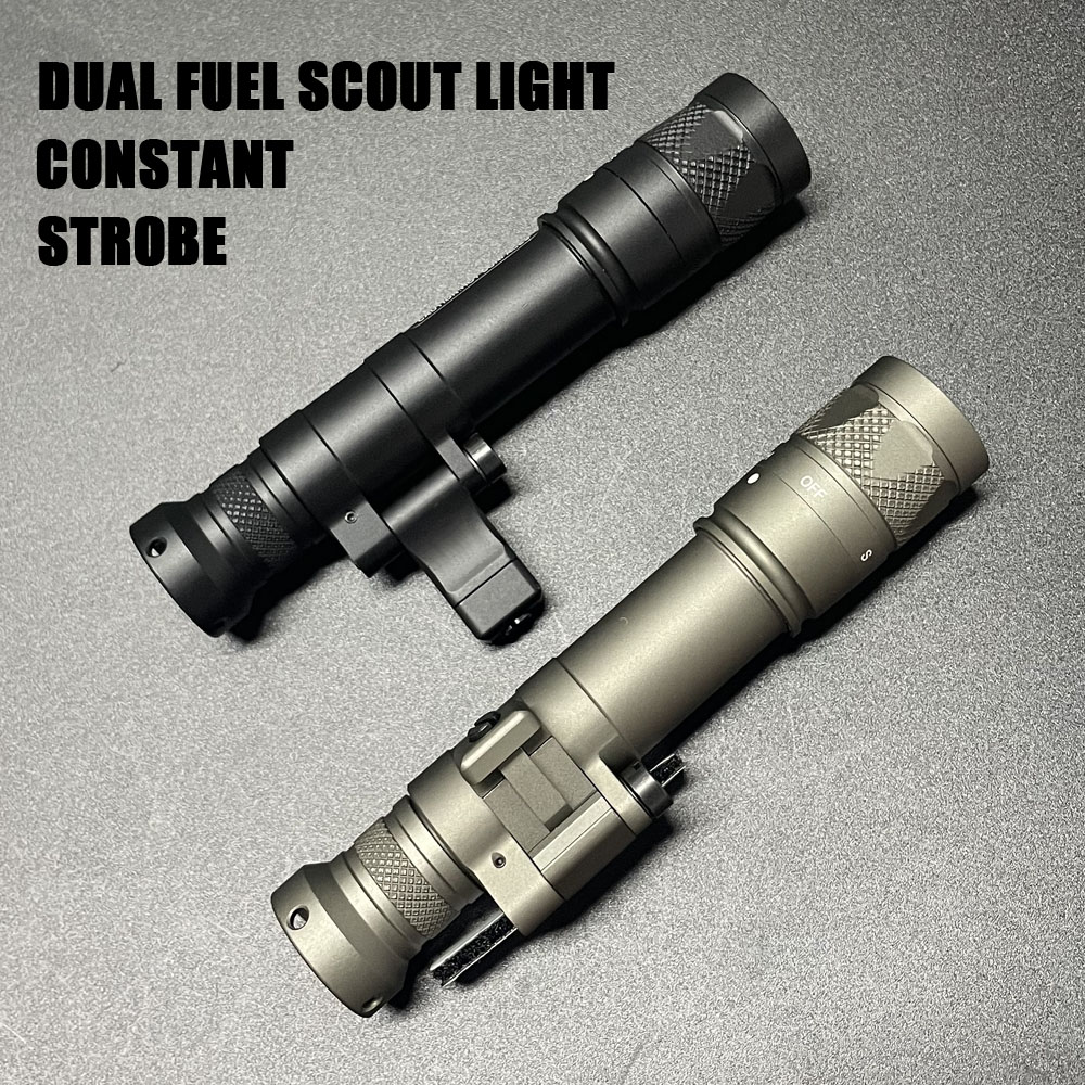 Tactical Flashlight M640V Dual Fuel Scout Light 1400 Lumens LED White Light High Output fit 20mm Picatinny Rail for Hunting