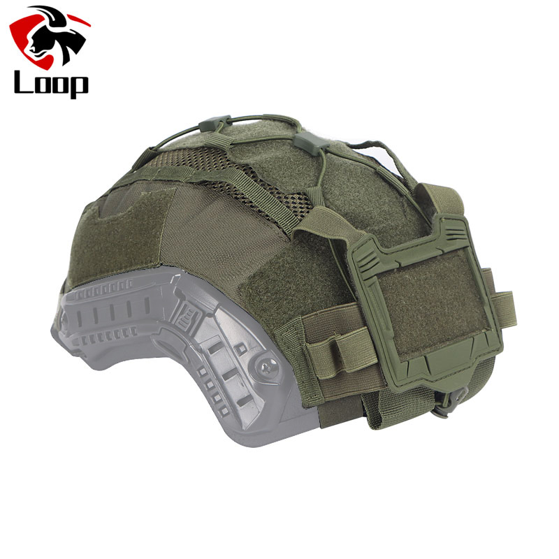 Tactical Helmet Cover Set for Maritime Helmet, NVG Battery Pouch, Hunting Hybrid Mesh Cover for Bump & Ballistic Helmets