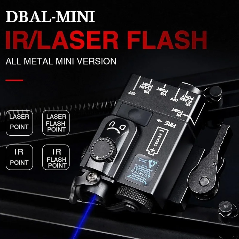 Tactical Full-Metal DBAL-A2 Red Green Blue Dot IR Sight Pointer Strobe NO White light Flashlight DBAL-A2 PEQ  M300A M600C NGAL