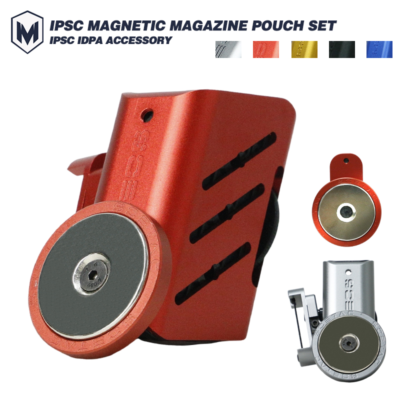 IPSC Magnetic Magazine quick-draw universal jacket Pouch Set IDPA Sports special CNC aluminum 1.5"Belt Clip Tactical Shooting
