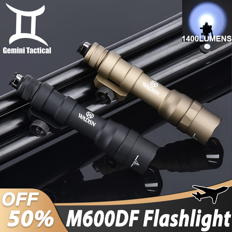 WADSN M600DF 1400 Lumens High Power Flashlight Airsoft Scout Light  White LED Spotlight M600 Hunting Weapon Lamp Fit 20MM Rail