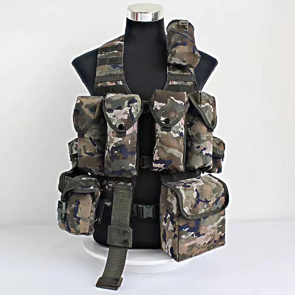 Soldier-Type Military Safety Bulletproof Vest, Adjustable Training, 7-Piece, 11-Piece Cadre