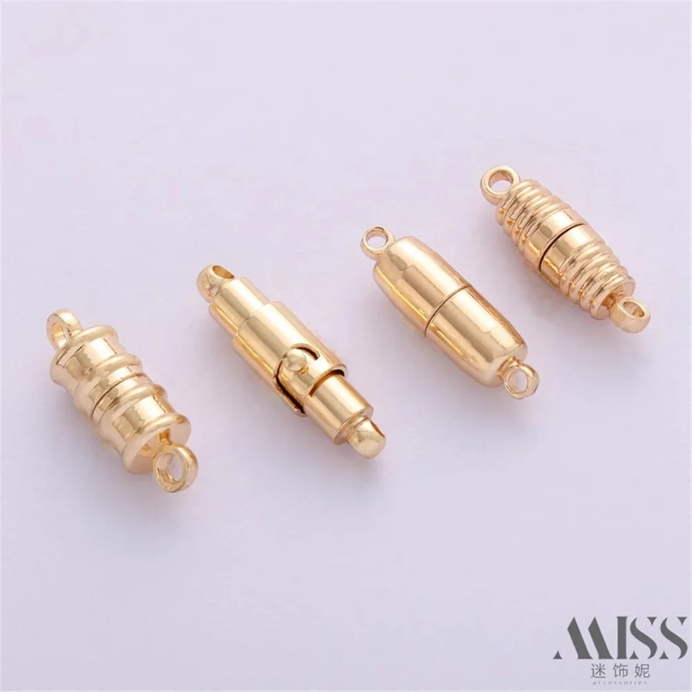 14K Gold-plated Safety Magnetic Buckle Anti Drop Magnetic Buckle Buckle Connection Buckle DIY Bracelet Necklace Accessories