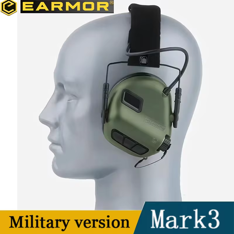 EARMOR-Hunting Shooting Earmuffs, M31-Mark3, Tactical Shooting Headphones, Electronic Hearing Protection, Anti-Noise