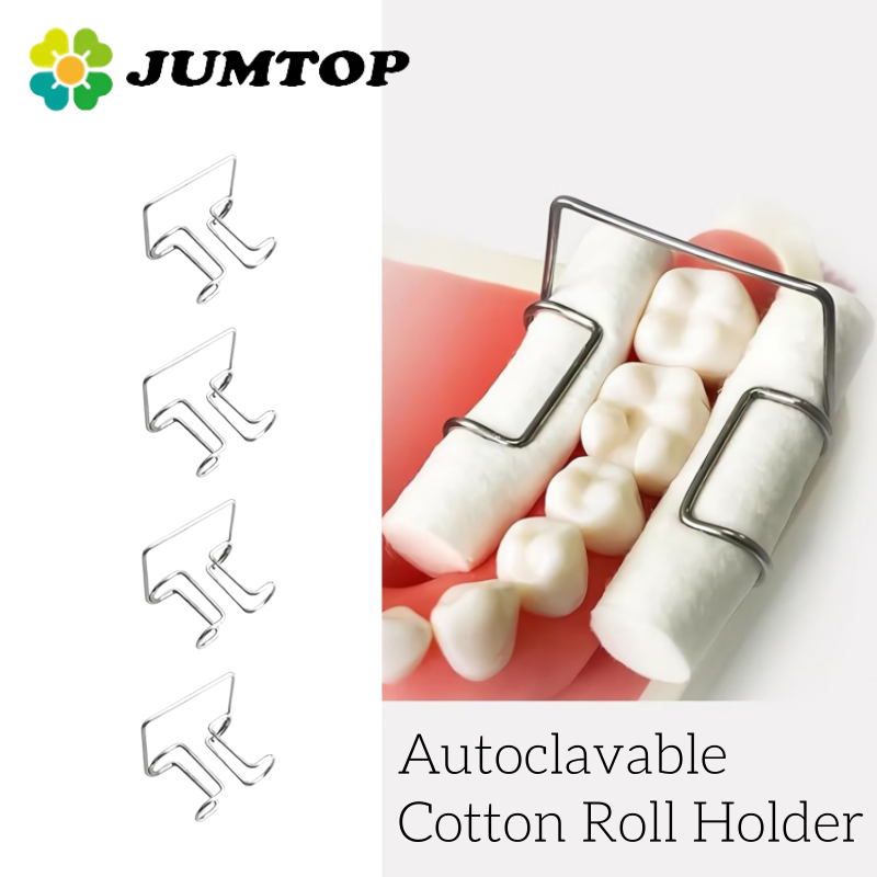 JUMTOP Dental Cotton Roll Clip Autoclavable Stainless Steel Cotton Roll Holder Dentistry Lab Supplies