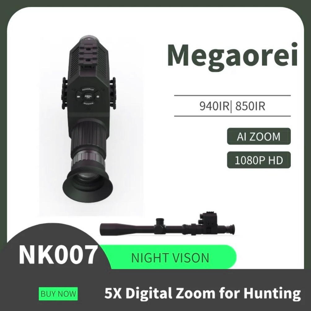 2025 Superb! Megaorei NK007 - 1080P Laser IR Telescope Night Hunting Camera - Great For Hunting And Exploration