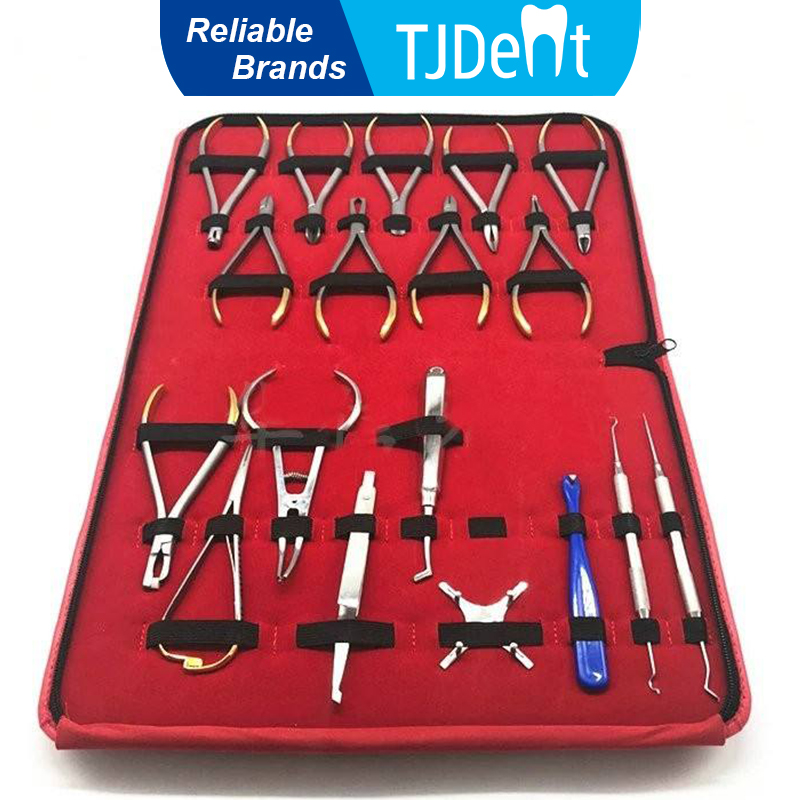 TJDent Dental Orthodontics Pliers Tools Kit Forming Pliers Stainless Steel Instrument Archwire Orthodontic Set Dentistry Product