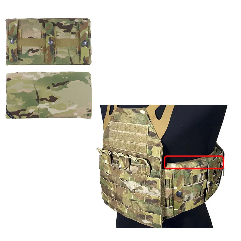 Tactical JPC long Side Armor Extension Panel Bag Outdoor Hunting Combat Vest Waist Protection Patch