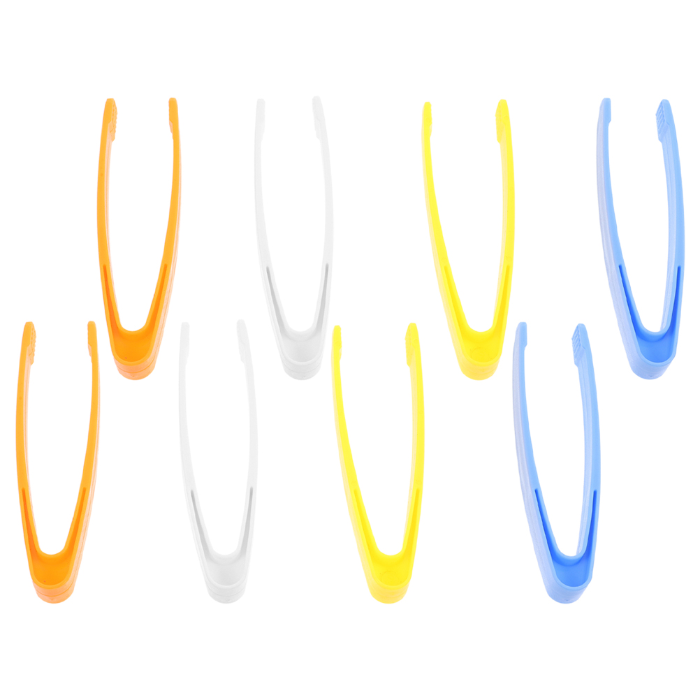 8 pcs Tweezers Accessories Plastic Fine Motor Skills Mini Bead Reamer for Jewelry Making Crafting Experiments Kids DIY