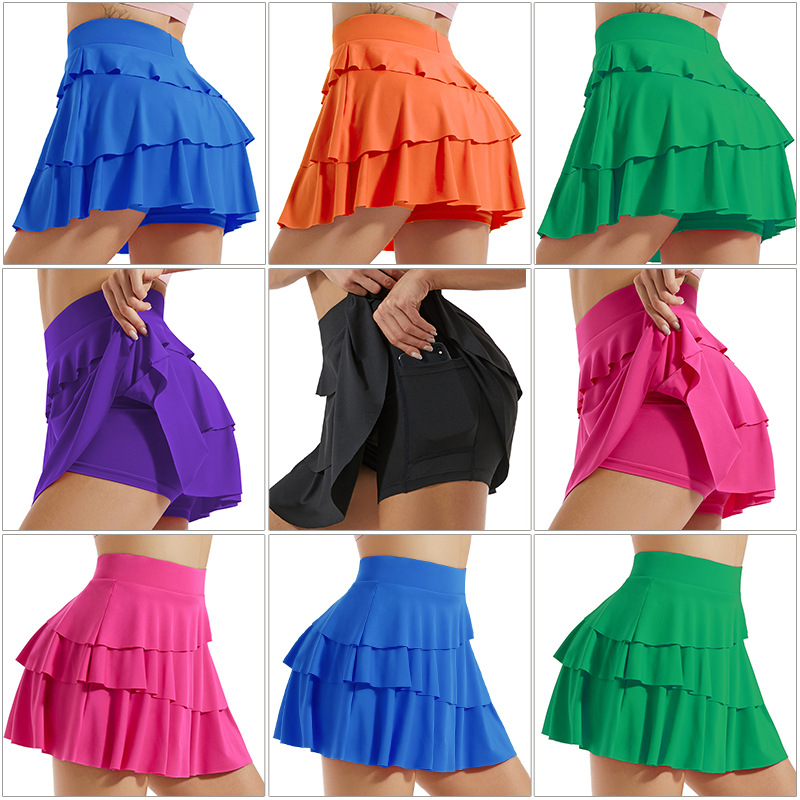 High Waist Tennis Skirt Quick Dry Pleated Sports Skirt for Yoga Training Fitness