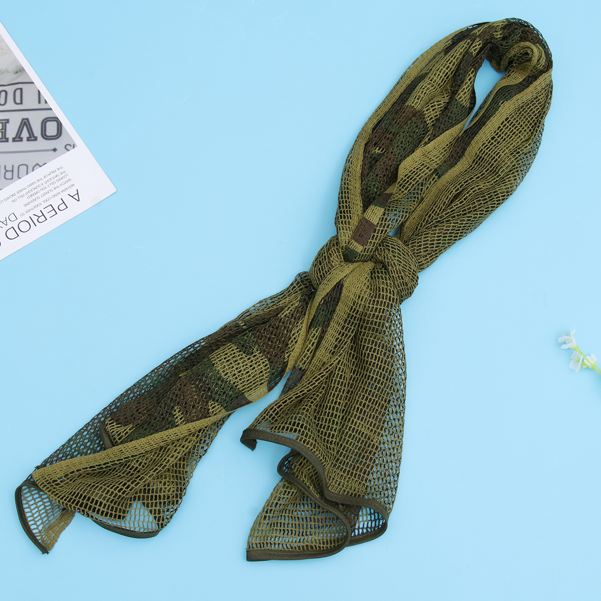 Camouflage Mesh Wrap Camo Scarf Windproof Sand Protection For Sports Jungle Other Outdoor Activities (Jungle Camouflage)