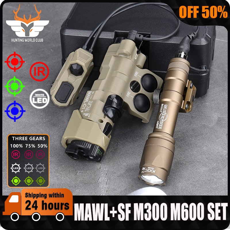 MAWL-C1 Airsoft Red Blue Green Dot Laser IR MAWL LED Weapon Light Surefir SF M300A M600C Hunting Tactical Flashlig Accesories
