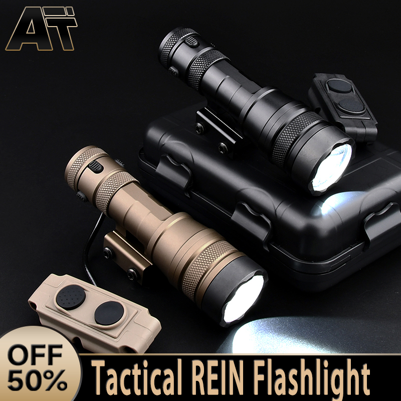 REIN 1.0 Flashlight Tactical Lighting Cloud Defense LED Metal Airsoft Hunting Weapon Light With Dual Function Switch