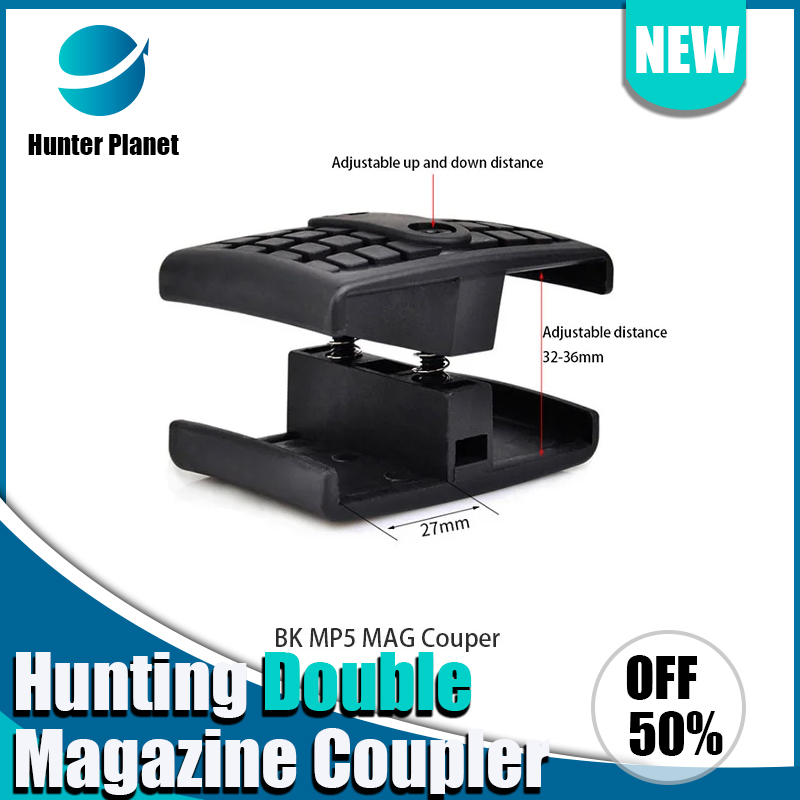 WADSN Hunting Double Magazine Coupler fit AR15 M4 M16 AK MP5 MP7 Rifle Magazine Parallel Connector Clamp Airsoft Mag Clip