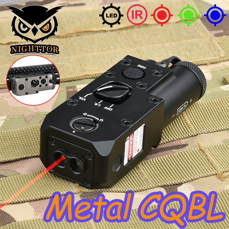 Tactical All Metal PEQ CQBL-1 Red Dot Green Blue IR Laser Indicator AR15 Rifle Sight Airsoft Accessory Fit 20MM Picatinny Rail