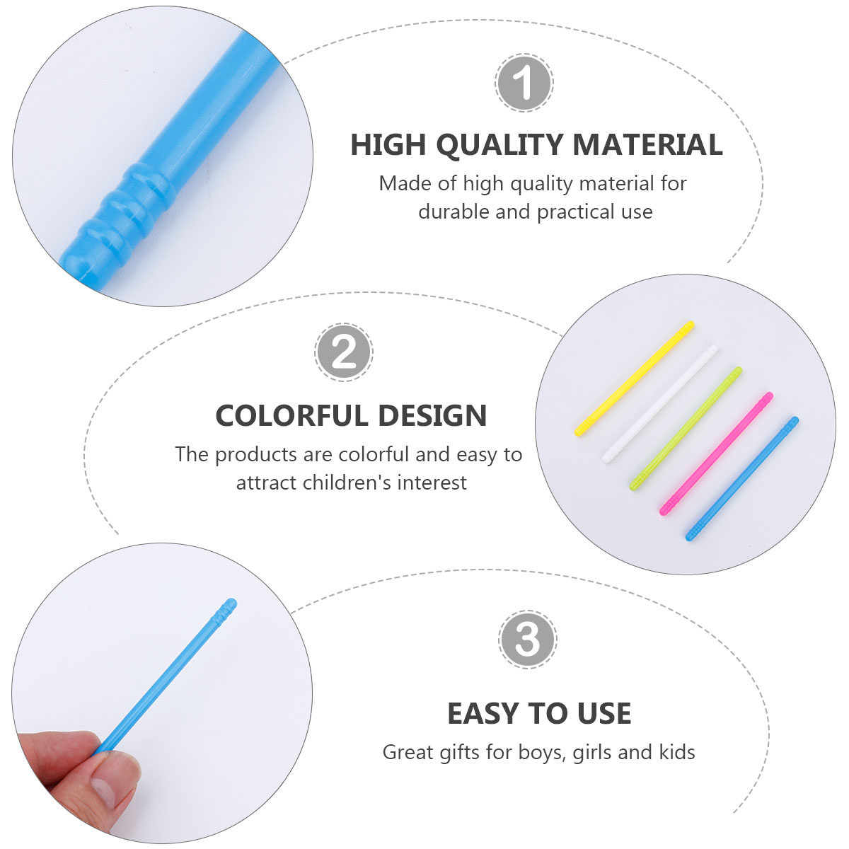 2 Sets Counting Mathematics Stick Teaching Aids Children Sticks Color Polypropylene Pp Pupils