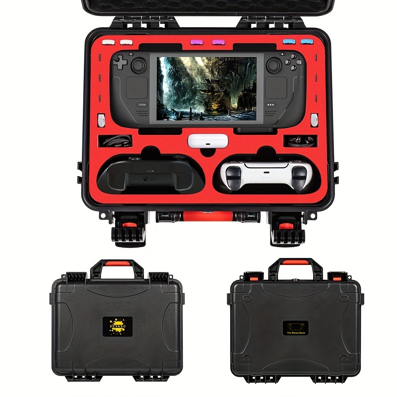 Steam Deck ROG Ally Expansion Accessories Storage Box Sealed Moisture-Resistant  Large Capacity for Controllers Adapters & Cable