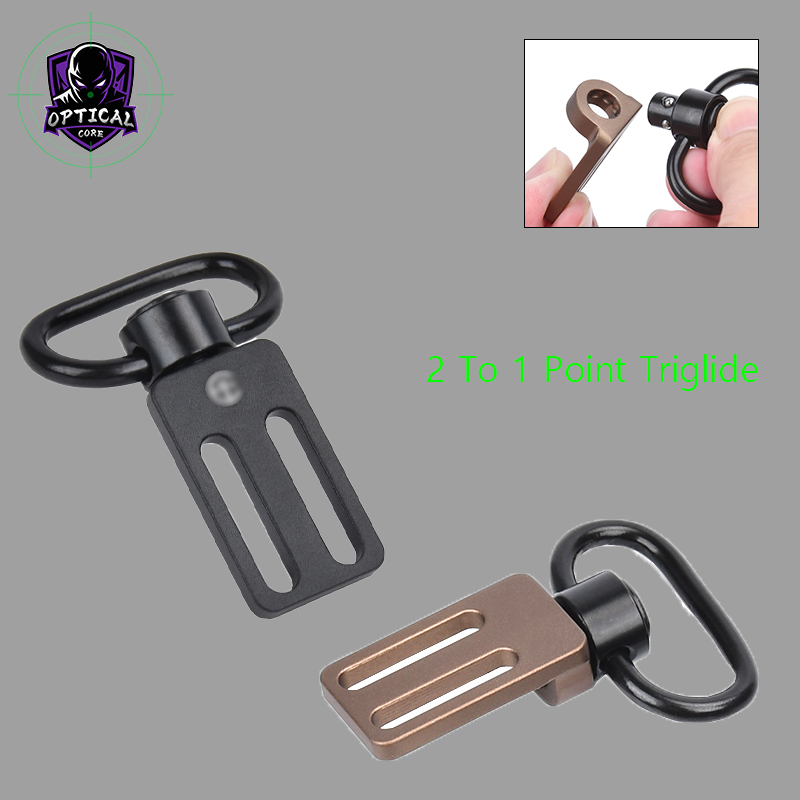 Wadsn 2 To 1 Point Triglide（1 inch）Gun Sling Button FAST Mount Strap Metal CNC QD Fixed Buckle Tactical Hunting Accessory
