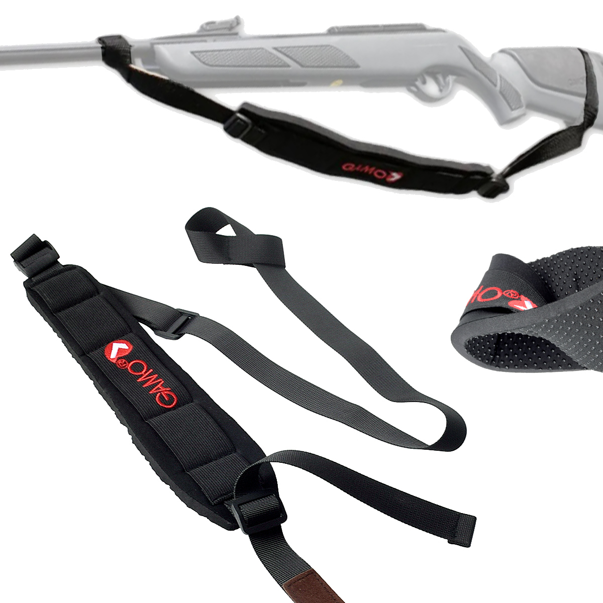 Tactical Gamo Adjustable Stretching Non-Slip Rubberized Shoulder Sling Belt Strap Rifle Gun Buddy Perfect Hunting Accessories