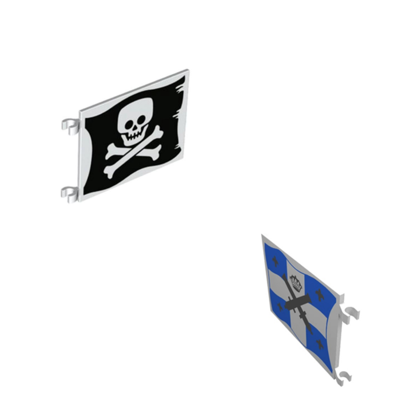 1PCS MOC Pirate Flag Building Blocks 2525 4x6 Printed Flag Compatible Assembly Particle Children's Puzzle Toy Parts