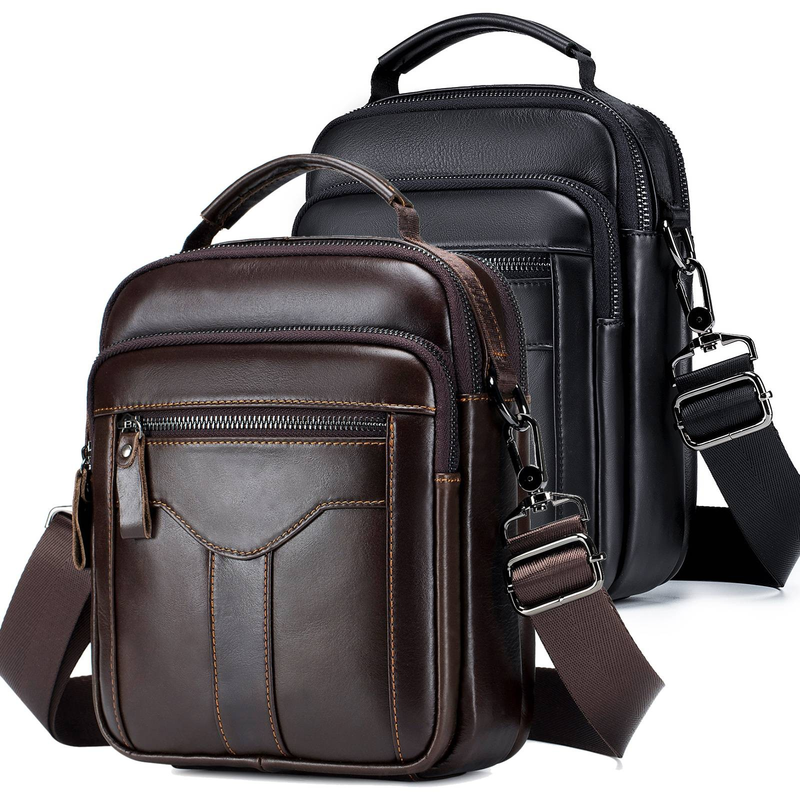 Men Briefcase Genuine Leather Messenger Shoulder Bag Business Travel Satchel Bag