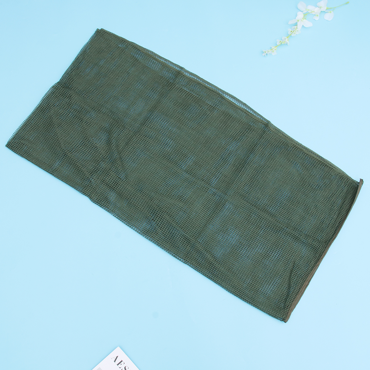 Camouflage Mesh Wrap Camo Scarf Windproof Sand Protection For Sports Jungle Other Outdoor Activities (Green)