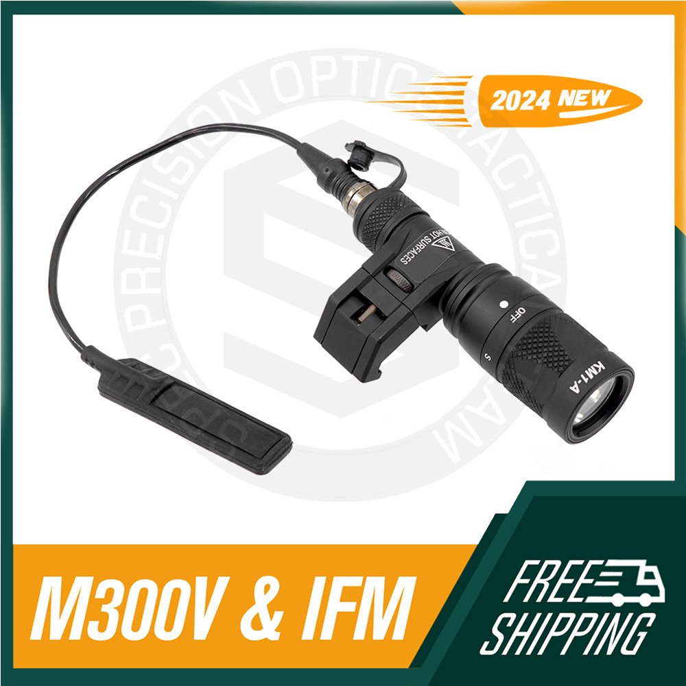 Flashlight Weaponligh SF M300V Outdoor Sport Torch Scout Light Airsoft Powerful with Dual Function Switch with IFM Mount