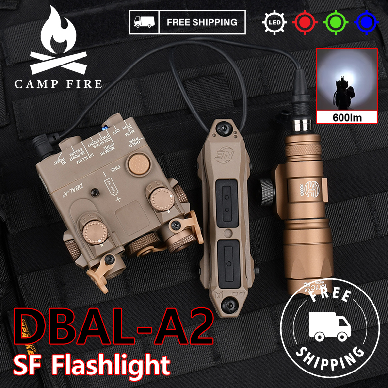 DBAL-A2 tactical Airsoft Green Red Blue Indicator Surefir M300A M600C Flashlight With Dual Control Switch Hunting Accessroy peq