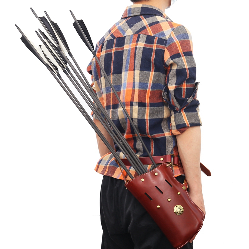 1pcs  Archery Quiver Vintage  Bow Arrow Pouch Portable Outdoor Hunting Shooting Sports Accessories