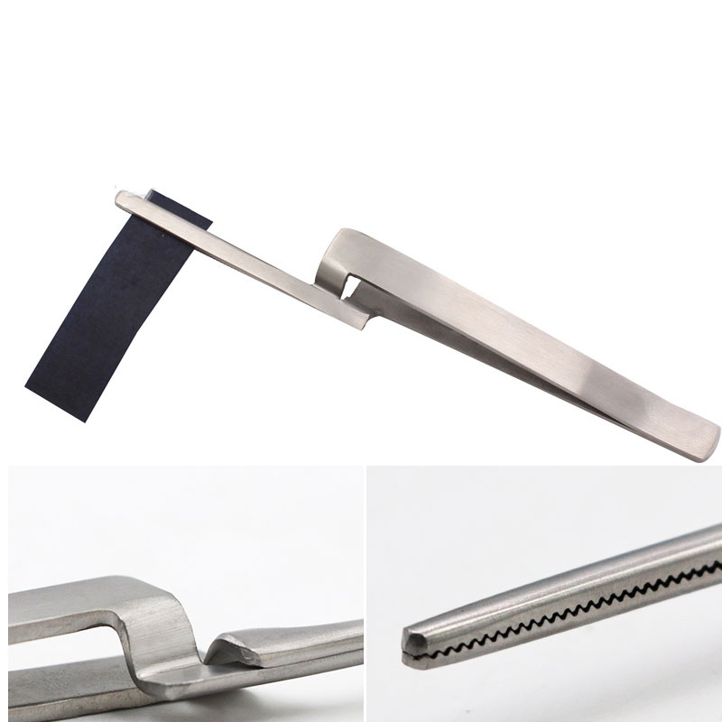 Stainless Steel Dental Occlusal Paper Tweezers Curved Bite Articulating Paper Plier Orthodontic Forcep for Teeth Care Tool